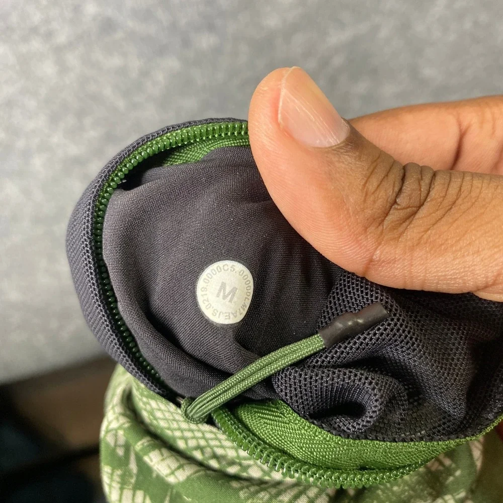 Lululemon Mens Green White Geometric Leaf Print Athletic Shorts Size M